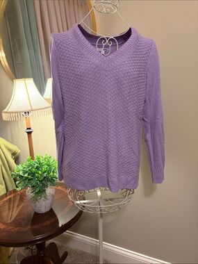Sonoma Lavender V-Neck Knit Sweater